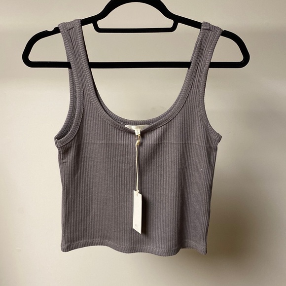 Z Supply Tops - Z supply easy peezy rib tank heather grey